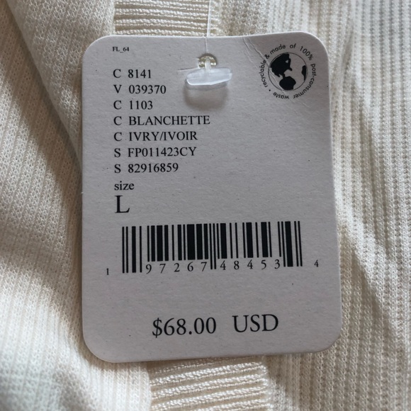 Free People Do It Right Bodysuit In Blanche. NWT! Sz M & L - Picture 6 of 11